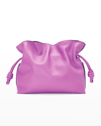 Loewe Flamenco Drawstring Knot Clutch Bag In 6450 Bright