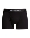 Off-white Logo-waistband Boxer Single Pack In 1001 Black White