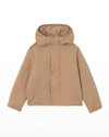 BURBERRY BOY'S PERRY HOODED LOGO TRIM JACKET,PROD247640438