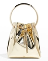 Jimmy Choo Mini Bon Bon Mirror Top Handle Bag In Gold