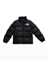 The North Face Kids Black 1996 Retro Nuptse Little Kids Down Jacket In Tnf Black