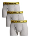 Off-white Off White Classic Industrial Tri Pack Boxer Shorts In 0918 Grey Yellow