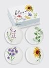 Rosanna Bloom Simple Large Florals Plates, Set Of 4