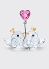 Swarovski Pink Heart Love Birds Decorative Object