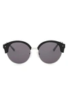 GREY ANT PEPPER HILL 58MM ROUND SUNGLASSES,PHBLK