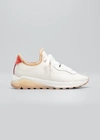See By Chloé Brett Leather-trimmed Sneakers In White