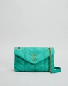 Saint Laurent Ysl Toy Puffer Mini Canvas Crossbody Bag In 3707 Basil