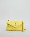 Saint Laurent Ysl Toy Puffer Mini Canvas Crossbody Bag In 7215 Lemon Pie