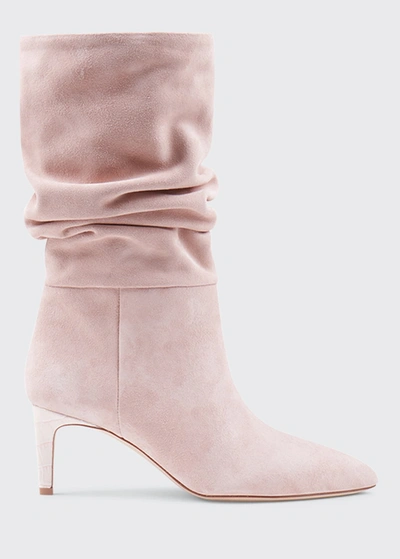Paris Texas 60mm Slouchy Suede Boots In Absynth