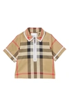 BURBERRY KIDS' MINI THALIA CHECK STRETCH COTTON ZIP SHIRT,8047641