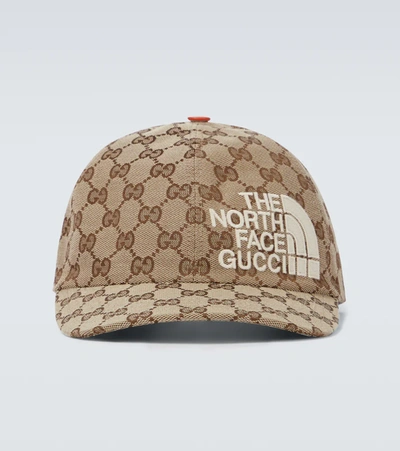 Gucci Beige & Brown The North Face Edition Gg Cap