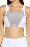 Glamorise Custom Control Wire-free Sports Bra In White/gray