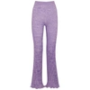 Rabanne Purple Space-dyed Ribbed Cotton Trousers In Purple