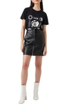 FRENCH CONNECTION CROLENDA FAUX LEATHER MINISKIRT,73RAG