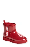 Ugg Classic Mini Waterproof Clear Boot In Radish