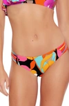 TRINA TURK SHIRRED SIDE TAB HIPSTER BIKINI BOTTOMS,3194325