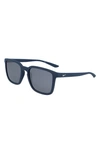 Nike Circuit 55mm Square Sunglasses In Matte Blue/silver Flash