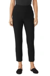 Eileen Fisher Petite Washable Stretch Crepe Slim Ankle Pants In Black