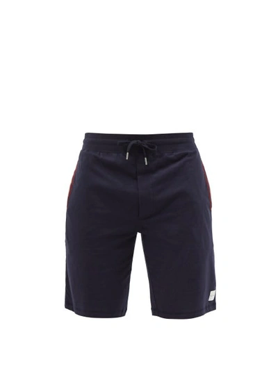 Paul Smith Men's Drawstring Cotton Jersey Shorts In Blue