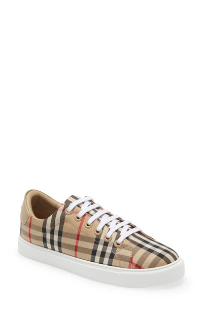 Burberry New Albridge Check Low-top Trainers In Multicolor