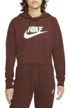 NIKE SPORTSWEAR ESSENTIAL CROP HOODIE,CJ6327