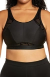 GLAMORISE NO-SWEAT FULL FIGURE MESH SPORTS BRA,1068