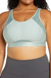 GLAMORISE NO-SWEAT FULL FIGURE MESH SPORTS BRA,1068