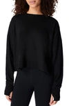 Sweaty Betty Run Crewneck Performance Sweatshirt In Black