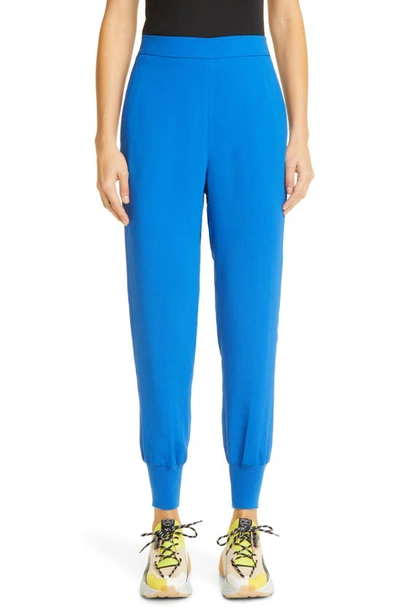 Stella Mccartney + Net Sustain Julia Crepe Track Trousers In Blue