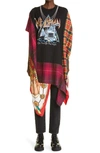 Junya Watanabe Printed Cotton, Silk And Wool T-shirt In 1 Blk X Mix