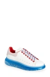 Alexander Mcqueen Bubble Sole Platform Sneaker In White/ Pink/ Blue