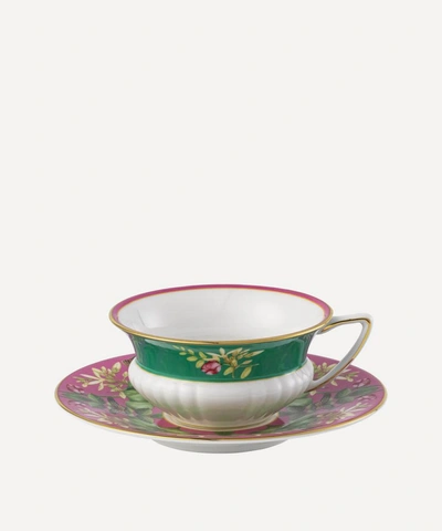 Wedgwood Wonderlust Pink Lotus Bone China Teacup & Saucer