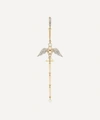 ANNOUSHKA X TEMPERLEY 18CT GOLD PEARL AND DIAMOND LOVEBIRDS DROP CHARM,000749272