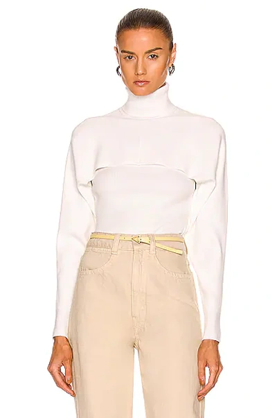 A.l.c Ellie Layered Look Turtleneck Jumper In White