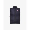 CANADA GOOSE CANADA GOOSE MEN'S NAVY HIGH-NECK PADDED WOOL AND SHELL-DOWN VEST,49257602