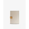 Loewe Anagram-embossed Vertical Leather Wallet In Beige