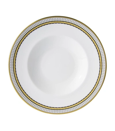 Royal Crown Derby Oscillate Onyx Pasta Bowl (27cm) In White