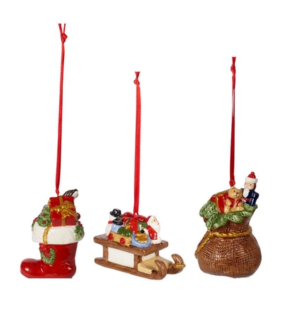 Villeroy & Boch Kids' Nostalgic Ornaments Tree Decorations (set Of 3) In Multi
