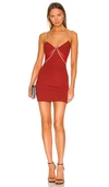 Superdown Jaxie Diamond Mini Dress In Red