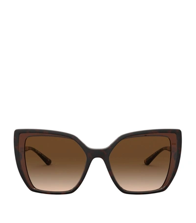 Dolce & Gabbana Tortoiseshell Line Sunglasses In Brown