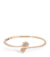 BEE GODDESS ROSE GOLD AND DIAMOND VENUS STAR BANGLE,14867570