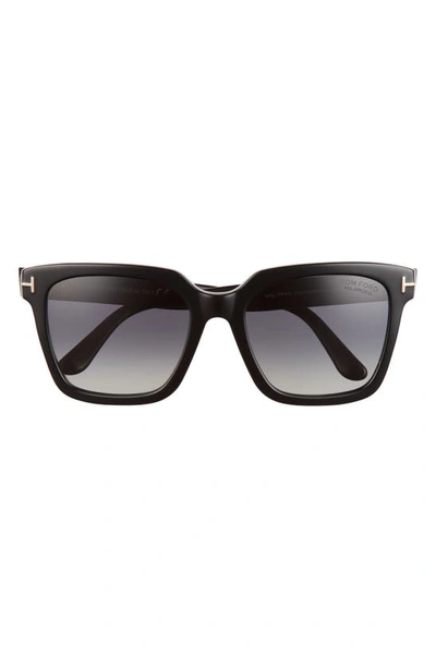 Tom Ford Selby 55mm Square Sunglasses In Black