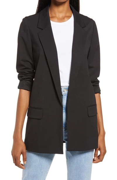 ALLSAINTS ALEIDA OPEN FRONT JERSEY BLAZER,WT109V