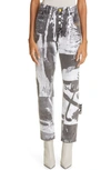 Off-white X Pablo Tomek Print Straight Leg Jeans In Black White