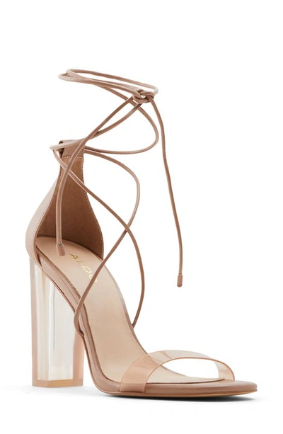 Aldo Onardonia Ankle Tie Sandal In Bone