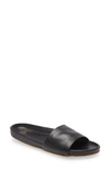 Beek Gallito Leather Slide Sandal In Black/ Black