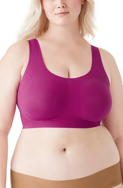 True & Co. True Body Lift Wireless Bra In Purple Thistle