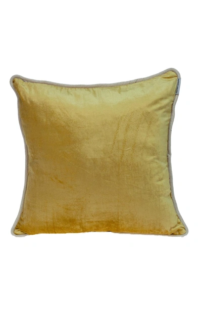 Parkland Collection Maia Transitional Yellow Throw Pillow