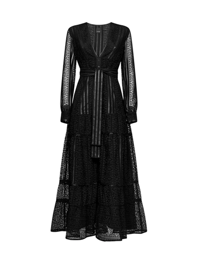 open lace back dress PINKO Amazonia Lace Up Mini Dress