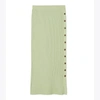 Tory Burch Lurex Stripe Knit Skirt In Clear Mint